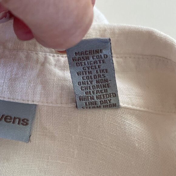 Valerie Stevens Casual Linen Button Up Long Sleeve Collared Shirt Women’s Sz XL - Picture 4 of 8
